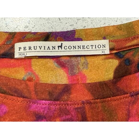 Peruvian Connection Bollywood Dress XL Caftan Maxi Boho Ethnic Print Resort Wear - Picture 5 of 9